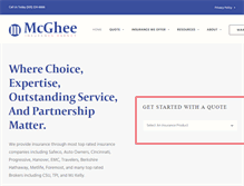 Tablet Screenshot of mcgheeinsurance.com